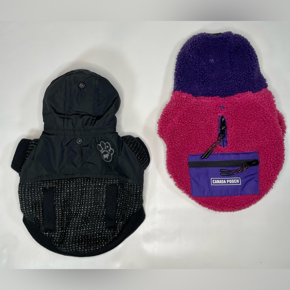 Canada pooch jacket and hoodie size 10